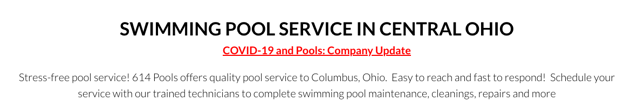 SWIMMING POOL SERVICE IN CENTRAL OHIO